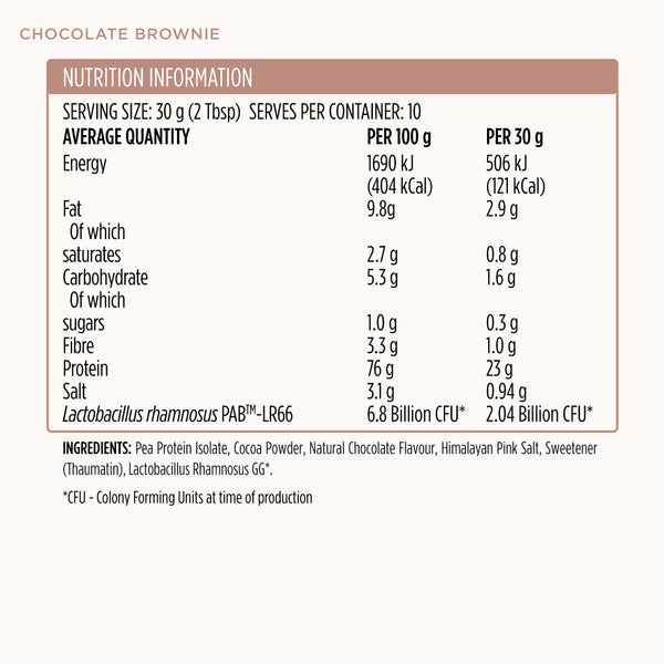 Protein + Probiotics 300g - Chocolate Brownie